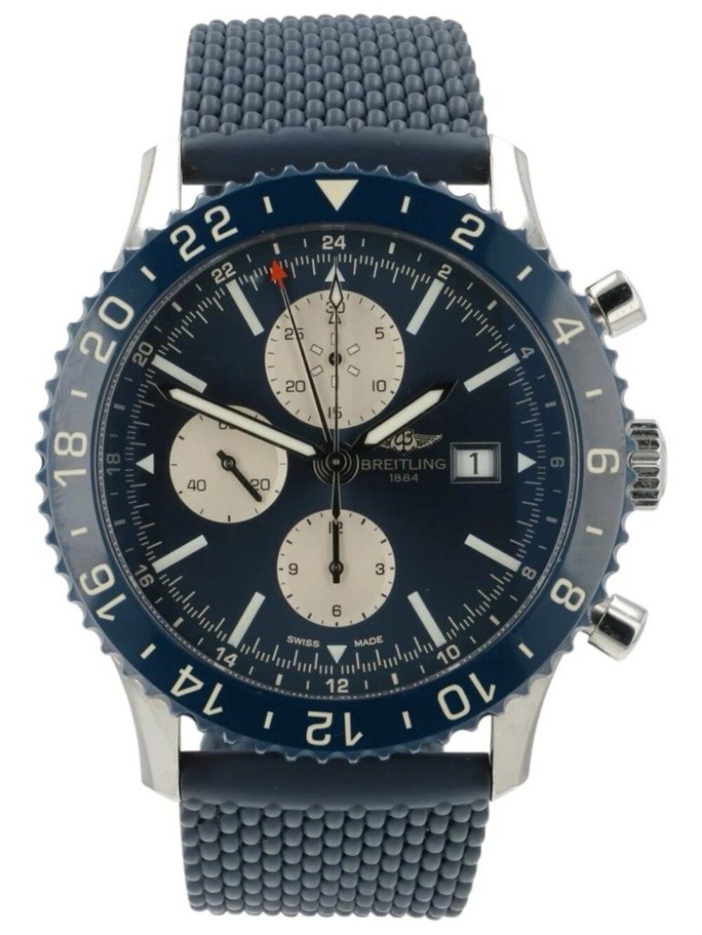 Breitling Chronoliner Blue Dial Stainless Steel 46mm Automatic Mens Watch